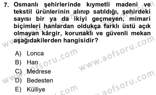 Kent Sosyolojisi Dersi 2025 - 2026 Yılı (Final) Dönem Sonu Sınav Soruları 7. Soru