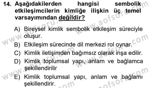 Yeni Toplumsal Hareketler Dersi 2012 - 2013 Yılı (Vize) Ara Sınav Soruları 14. Soru