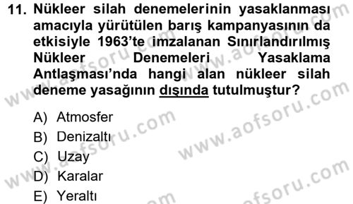 Yeni Toplumsal Hareketler Dersi 2012 - 2013 Yılı (Final) Dönem Sonu Sınav Soruları 11. Soru