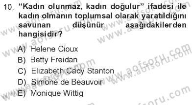 Yeni Toplumsal Hareketler Dersi 2012 - 2013 Yılı Tek Ders Sınav Soruları 10. Soru