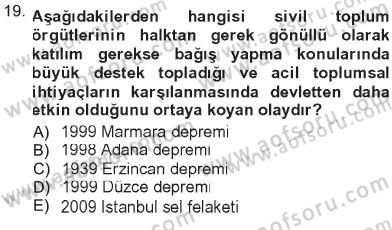 Yeni Toplumsal Hareketler Dersi 2012 - 2013 Yılı Tek Ders Sınav Soruları 19. Soru