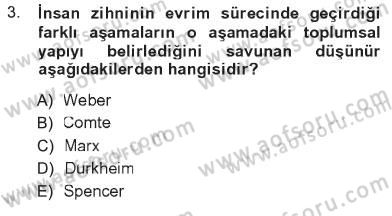 Yeni Toplumsal Hareketler Dersi 2012 - 2013 Yılı Tek Ders Sınav Soruları 3. Soru