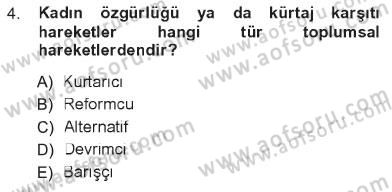 Yeni Toplumsal Hareketler Dersi 2012 - 2013 Yılı Tek Ders Sınav Soruları 4. Soru