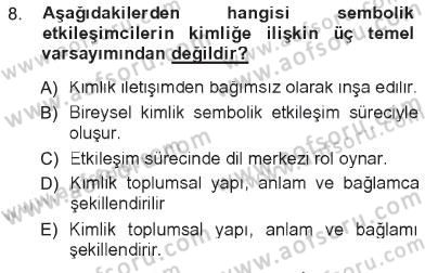 Yeni Toplumsal Hareketler Dersi 2012 - 2013 Yılı Tek Ders Sınav Soruları 8. Soru