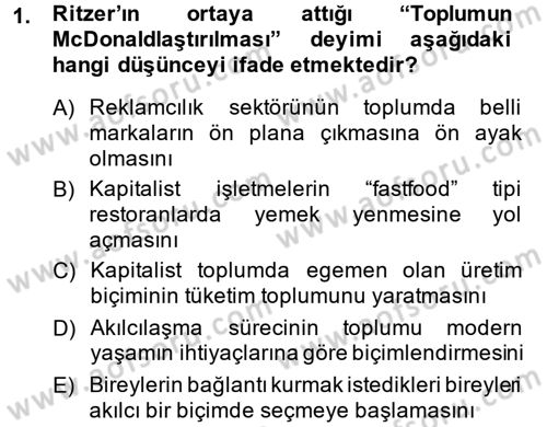 Yeni Toplumsal Hareketler Dersi Ara Sınavı Deneme Sınav Soruları 1. Soru