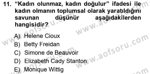 Yeni Toplumsal Hareketler Dersi 2013 - 2014 Yılı Tek Ders Sınav Soruları 11. Soru