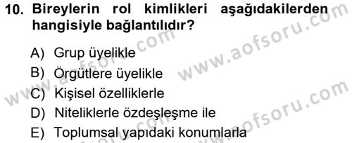 Yeni Toplumsal Hareketler Dersi Ara Sınavı Deneme Sınav Soruları 10. Soru