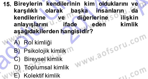 Yeni Toplumsal Hareketler Dersi Ara Sınavı Deneme Sınav Soruları 15. Soru