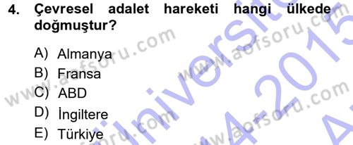 Yeni Toplumsal Hareketler Dersi Ara Sınavı Deneme Sınav Soruları 4. Soru