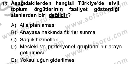 Yeni Toplumsal Hareketler Dersi 2014 - 2015 Yılı (Final) Dönem Sonu Sınav Soruları 13. Soru