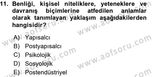 Yeni Toplumsal Hareketler Dersi Ara Sınavı Deneme Sınav Soruları 11. Soru