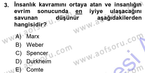 Yeni Toplumsal Hareketler Dersi 2015 - 2016 Yılı (Vize) Ara Sınav Soruları 3. Soru