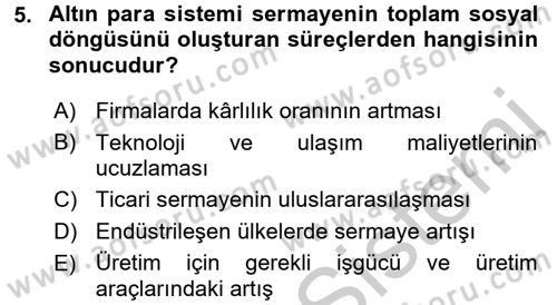 Yeni Toplumsal Hareketler Dersi 2016 - 2017 Yılı 3 Ders Sınav Soruları 5. Soru