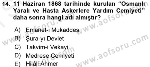 Yeni Toplumsal Hareketler Dersi 2016 - 2017 Yılı (Final) Dönem Sonu Sınav Soruları 14. Soru