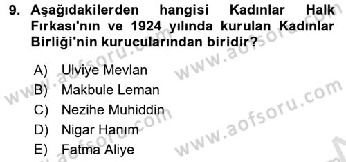 Yeni Toplumsal Hareketler Dersi 2018 - 2019 Yılı 3 Ders Sınav Soruları 9. Soru