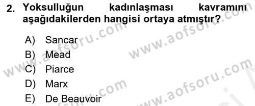 Yeni Toplumsal Hareketler Dersi Ara Sınavı Deneme Sınav Soruları 2. Soru