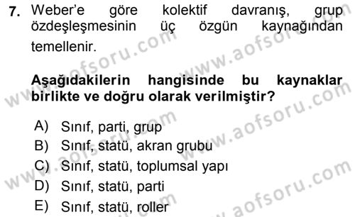 Yeni Toplumsal Hareketler Dersi 2018 - 2019 Yılı Yaz Okulu Sınav Soruları 7. Soru