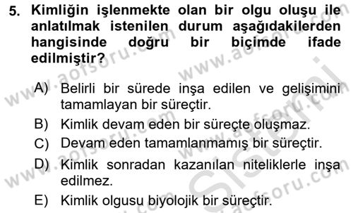 Yeni Toplumsal Hareketler Dersi Ara Sınavı Deneme Sınav Soruları 5. Soru
