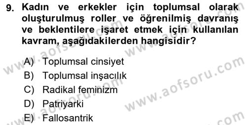 Yeni Toplumsal Hareketler Dersi 2019 - 2020 Yılı (Vize) Ara Sınav Soruları 9. Soru