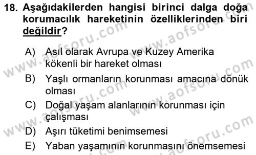 Yeni Toplumsal Hareketler Dersi 2019 - 2020 Yılı (Final) Dönem Sonu Sınav Soruları 18. Soru