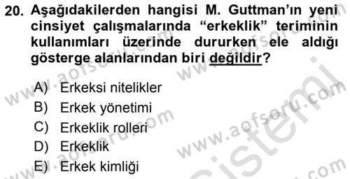 Yeni Toplumsal Hareketler Dersi 2021 - 2022 Yılı Yaz Okulu Sınav Soruları 20. Soru