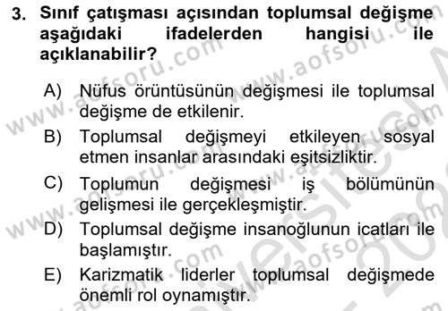 Yeni Toplumsal Hareketler Dersi Ara Sınavı Deneme Sınav Soruları 3. Soru