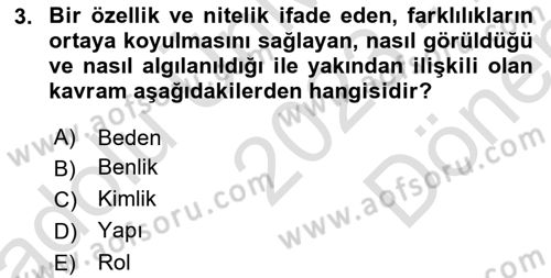 Yeni Toplumsal Hareketler Dersi 2023 - 2024 Yılı (Final) Dönem Sonu Sınav Soruları 3. Soru