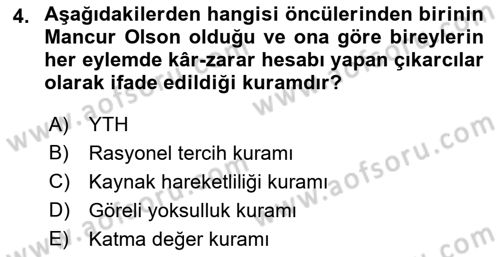 Yeni Toplumsal Hareketler Dersi 2023 - 2024 Yılı (Final) Dönem Sonu Sınav Soruları 4. Soru