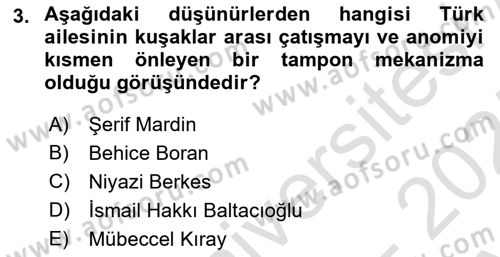 Yeni Toplumsal Hareketler Dersi 2024 - 2025 Yılı (Vize) Ara Sınav Soruları 3. Soru