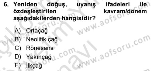 Yeni Toplumsal Hareketler Dersi 2024 - 2025 Yılı Yaz Okulu Sınav Soruları 6. Soru