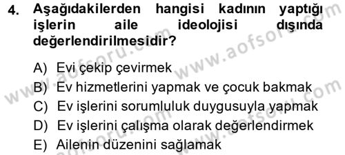Toplumsal Cinsiyet Çalışmaları Dersi 2013 - 2014 Yılı (Final) Dönem Sonu Sınav Soruları 4. Soru