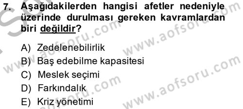 Toplumsal Cinsiyet Çalışmaları Dersi 2013 - 2014 Yılı (Final) Dönem Sonu Sınav Soruları 7. Soru