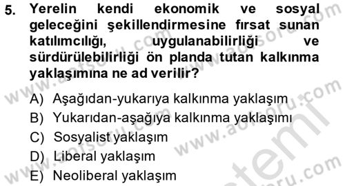Toplumsal Cinsiyet Çalışmaları Dersi 2013 - 2014 Yılı Tek Ders Sınav Soruları 5. Soru