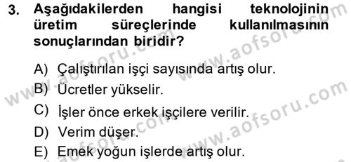 Toplumsal Cinsiyet Çalışmaları Dersi 2014 - 2015 Yılı (Final) Dönem Sonu Sınav Soruları 3. Soru
