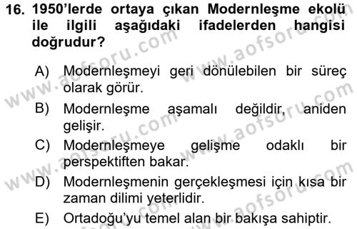 Toplumsal Cinsiyet Çalışmaları Dersi 2015 - 2016 Yılı (Vize) Ara Sınav Soruları 16. Soru