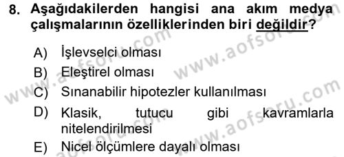 Toplumsal Cinsiyet Çalışmaları Dersi 2015 - 2016 Yılı (Final) Dönem Sonu Sınav Soruları 8. Soru
