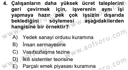 Toplumsal Cinsiyet Çalışmaları Dersi 2015 - 2016 Yılı Tek Ders Sınav Soruları 4. Soru
