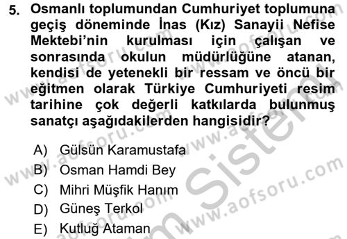 Toplumsal Cinsiyet Çalışmaları Dersi 2016 - 2017 Yılı 3 Ders Sınav Soruları 5. Soru