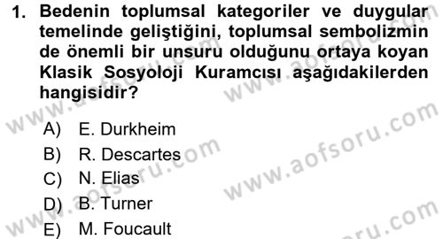 Toplumsal Cinsiyet Çalışmaları Dersi 2016 - 2017 Yılı (Final) Dönem Sonu Sınav Soruları 1. Soru