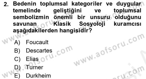Toplumsal Cinsiyet Çalışmaları Dersi 2017 - 2018 Yılı 3 Ders Sınav Soruları 2. Soru