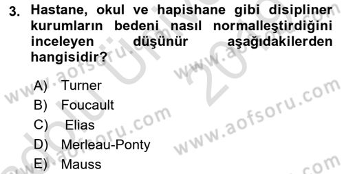 Toplumsal Cinsiyet Çalışmaları Dersi 2018 - 2019 Yılı 3 Ders Sınav Soruları 3. Soru