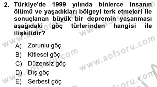 Toplumsal Cinsiyet Çalışmaları Dersi 2018 - 2019 Yılı Yaz Okulu Sınav Soruları 2. Soru