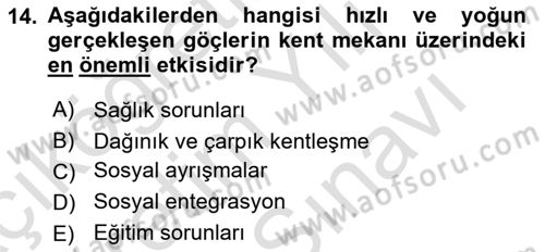 Toplumsal Cinsiyet Çalışmaları Dersi 2021 - 2022 Yılı (Vize) Ara Sınav Soruları 14. Soru