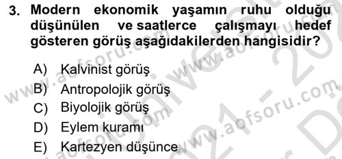 Toplumsal Cinsiyet Çalışmaları Dersi 2021 - 2022 Yılı (Vize) Ara Sınav Soruları 3. Soru