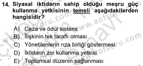 Toplumsal Cinsiyet Çalışmaları Dersi 2023 - 2024 Yılı (Vize) Ara Sınav Soruları 14. Soru
