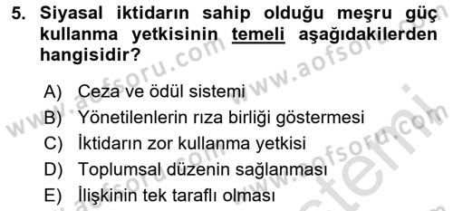 Toplumsal Cinsiyet Çalışmaları Dersi 2023 - 2024 Yılı Yaz Okulu Sınav Soruları 5. Soru