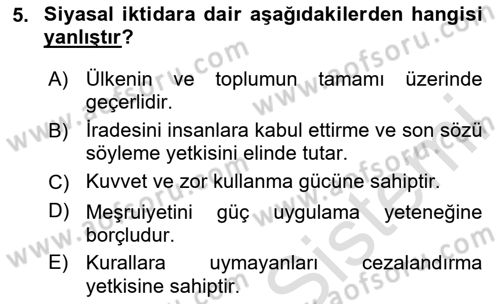Toplumsal Cinsiyet Çalışmaları Dersi 2024 - 2025 Yılı (Vize) Ara Sınav Soruları 5. Soru
