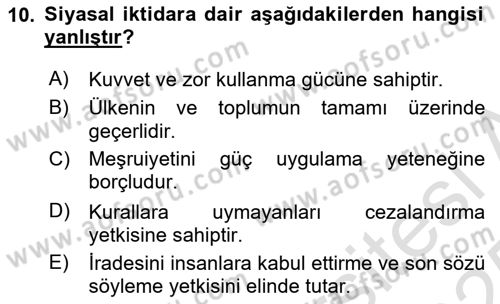 Toplumsal Cinsiyet Çalışmaları Dersi 2024 - 2025 Yılı Yaz Okulu Sınav Soruları 10. Soru