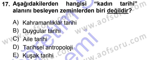 Toplumsal Cinsiyet Sosyolojisi Dersi 2012 - 2013 Yılı (Final) Dönem Sonu Sınav Soruları 17. Soru