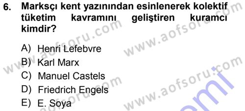 Toplumsal Cinsiyet Sosyolojisi Dersi 2012 - 2013 Yılı (Final) Dönem Sonu Sınav Soruları 6. Soru
